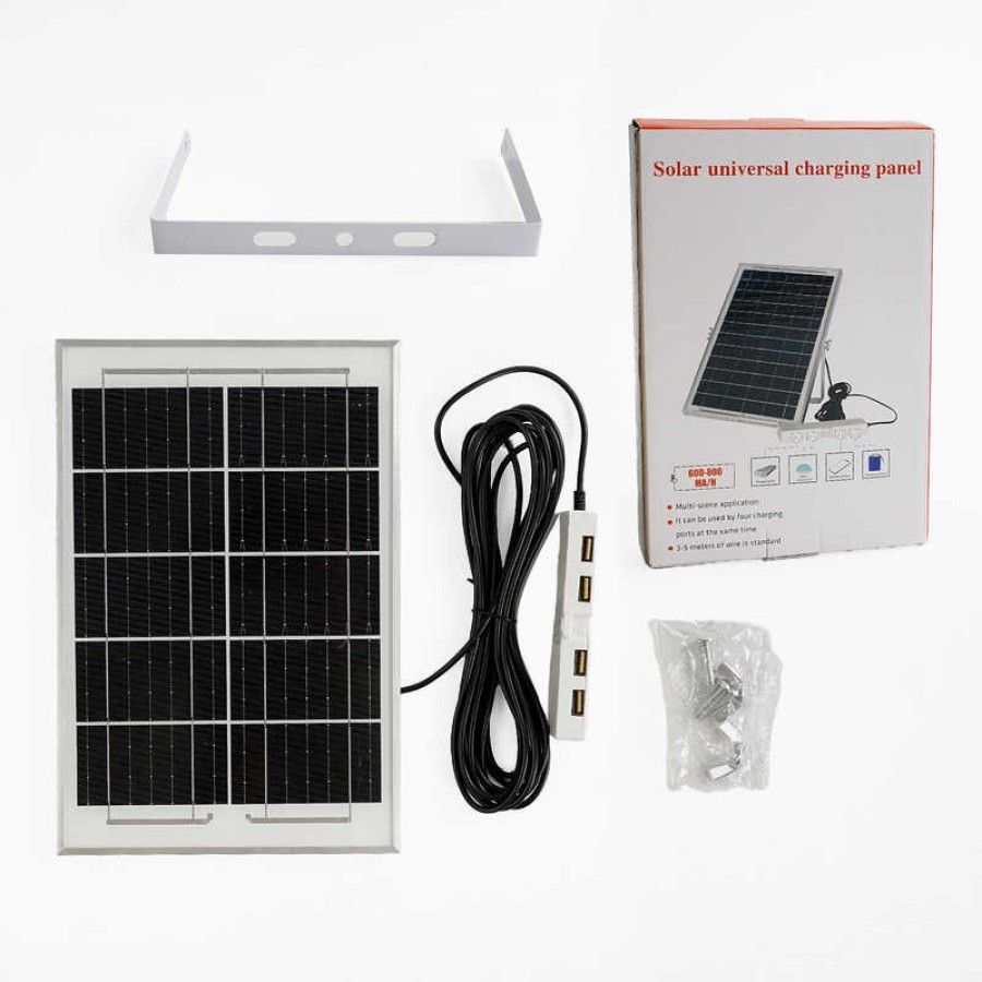 Зарядна станція С 68426 (33) сонячна панель, 4 USB виходи, 600-800 mA/h, коробці