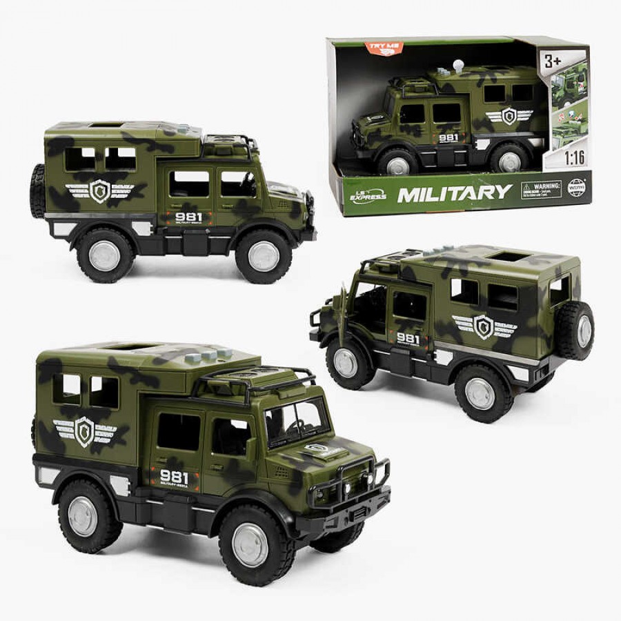 Машина WY 981 A (24) інерція, підсвічування, звуки, на батарейках, маштаб 1:16, довжина 23 см, в коробці