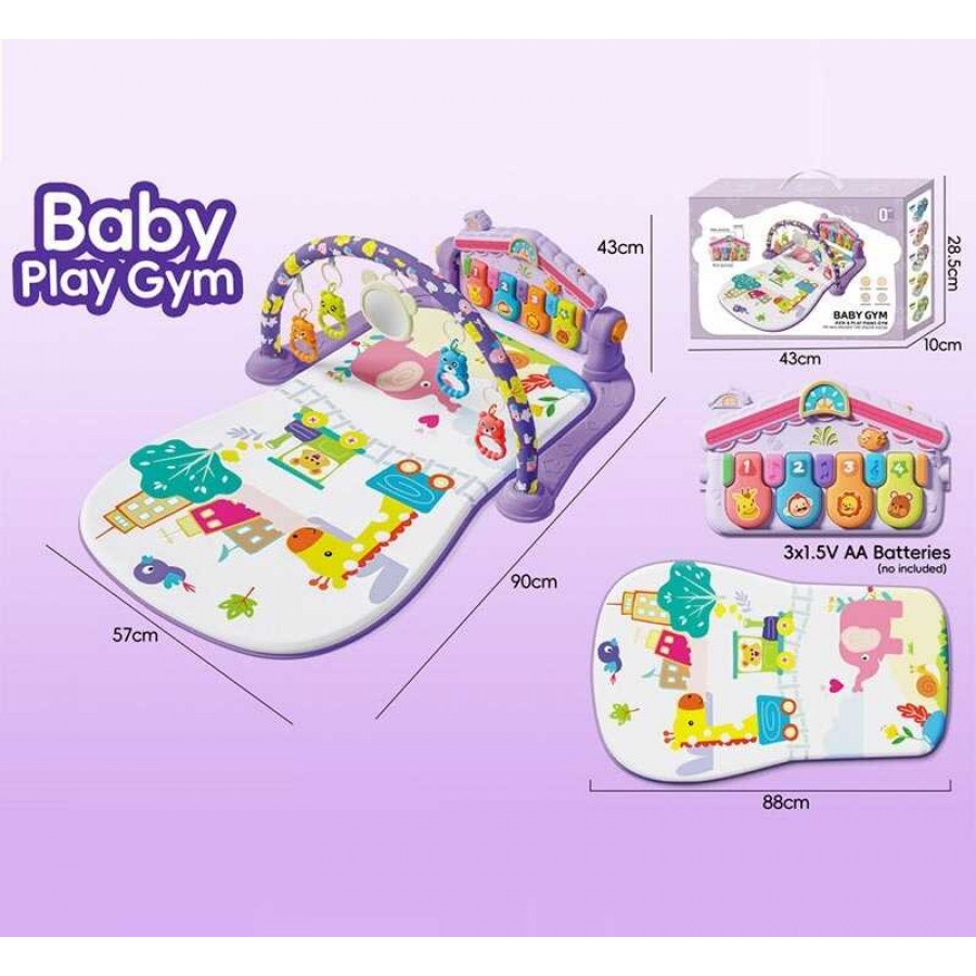 Килимок 8622 (30) звуки, мелодії, підсвічування, 5 підвісок, 4 брязкальця, в коробці