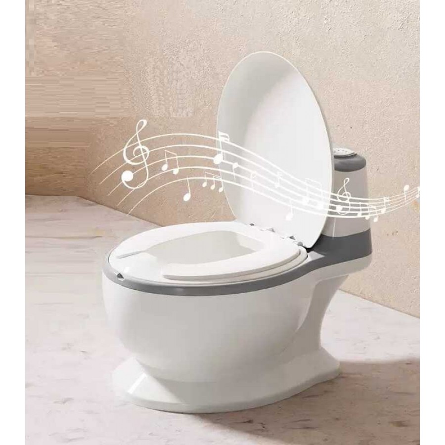 гр Горщик дитячий Bimbo 2219-50 (1) розмір: 28,5х22,5х39,5 см, колір Сірий, озвучування, м`яке сидіння, в коробці
