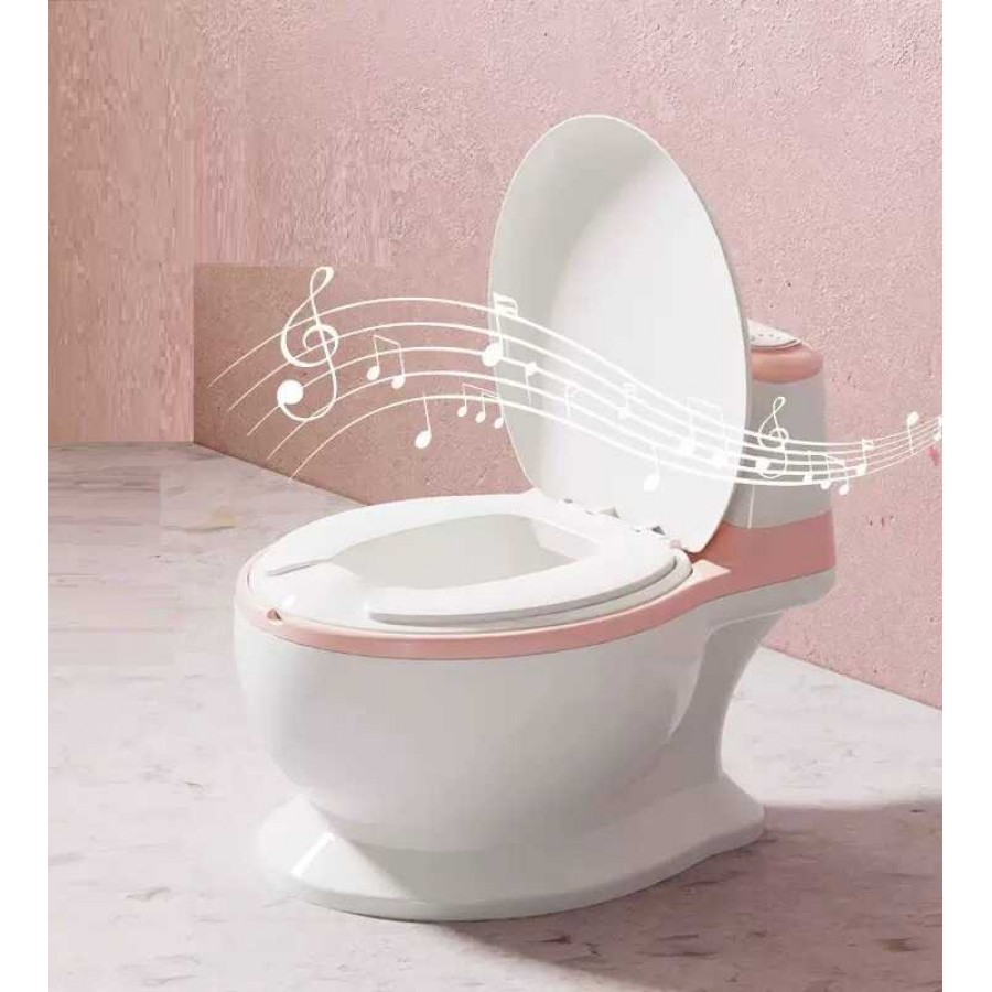 гр Горщик дитячий Bimbo 9226-58 (1) розмір: 28,5х22,5х39,5 см, колір Рожевий, звук зливу, м`яке сидіння, в коробці
