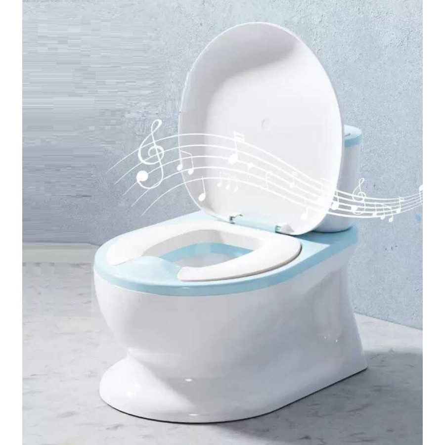 гр Горщик дитячий Bimbo 3145-72 (1) розмір: 28,5х22,5х39,5 см, колір Блакитний, озвучування, м`яке сидіння, в коробці