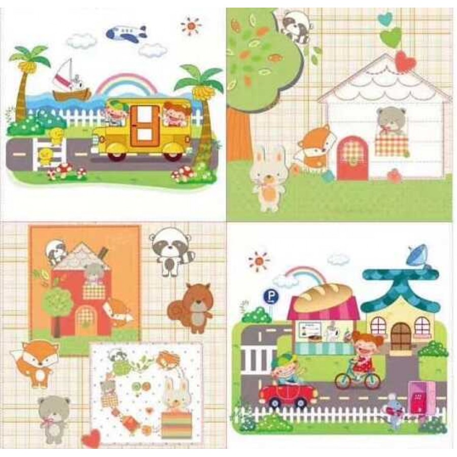 Килимок-пазл M 20348 (15) 4 м'які елементи, матеріал: EVA, розмір пазла:61x61х1 см, в плівці