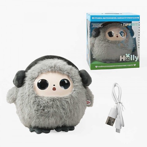 Іграшка зі ШТУЧНИМ ІНТЕЛЕКТОМ Holly H-21036 (12) ОЗВУЧУВАННЯ УКР. МОВОЮ, 50+ мов, голосове спілкування, ігри, новини, казки, LED oчі, WiFi, в коробці