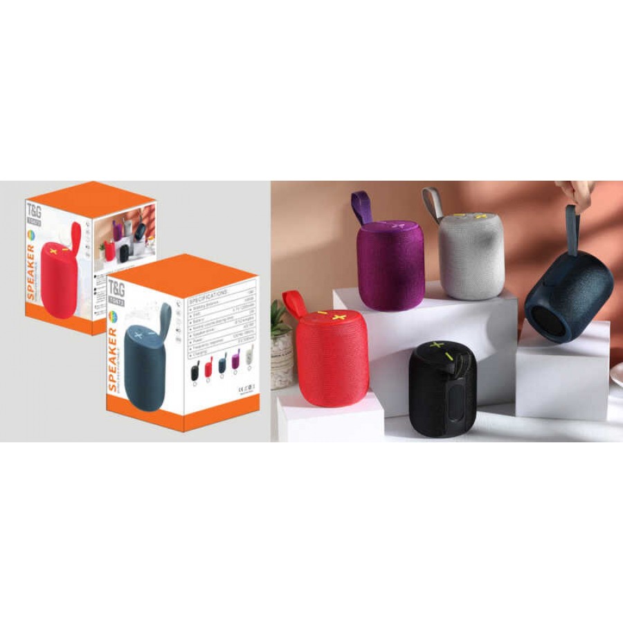Колонка C 77905 (60) 5 кольорів, Bluetooth V 5.3, мікрофон, підтримка TF-карти, TWS, роз’єми type-С, USB, вбудований акумулятор 3,7V, в коробці, ВИДАЄТЬСЯ МІКС ВИДІВ