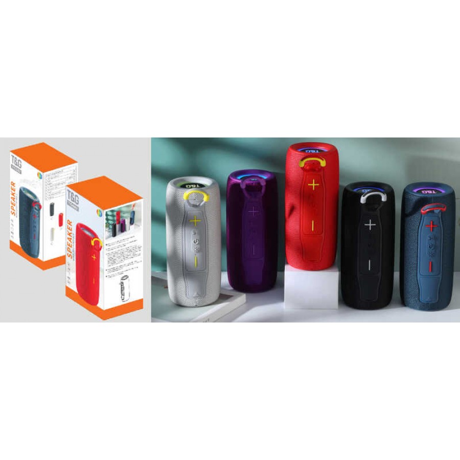 Колонка C 77907 (40) 5 кольорів, Bluetooth V 5.3, підсвічування, мікрофон, підтримка TF-карти, TWS, роз’єми AUX, type-С, USB, вбудований акумулятор 3,7V, в коробці, ВИДАЄТЬСЯ МІКС ВИДІВ